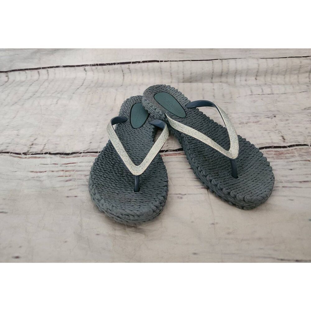 Ilse Jacobsen Glitter Flip Flops Size 6‎